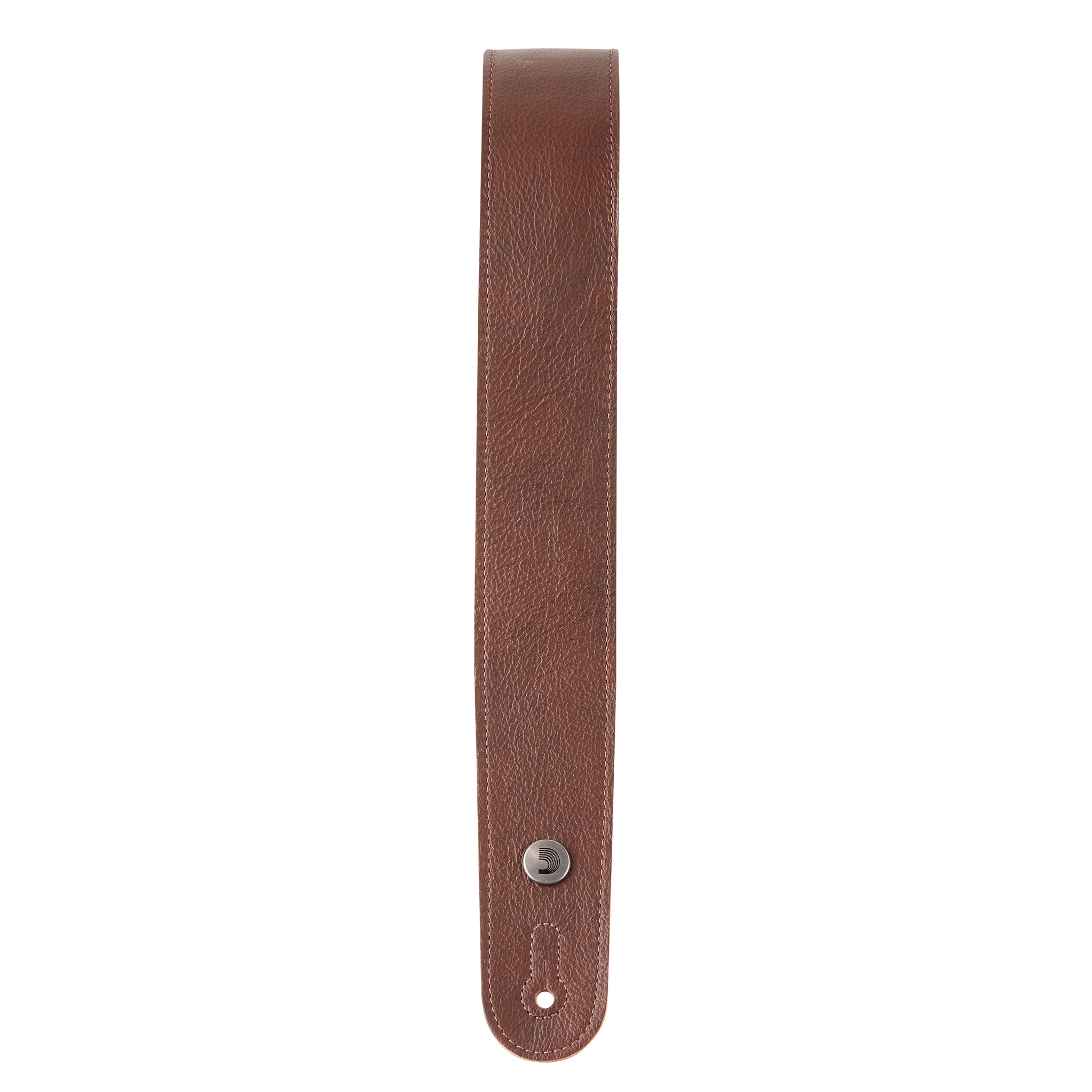 D'Addario Slim Garment Leather Guitar Strap, Brown