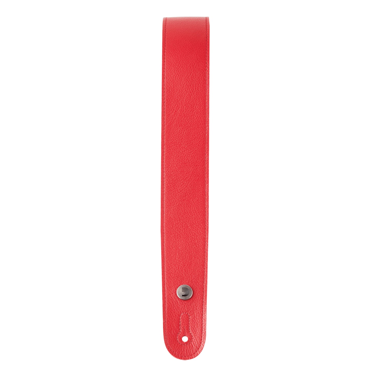 D'Addario Slim Garment Leather Guitar Strap, Red