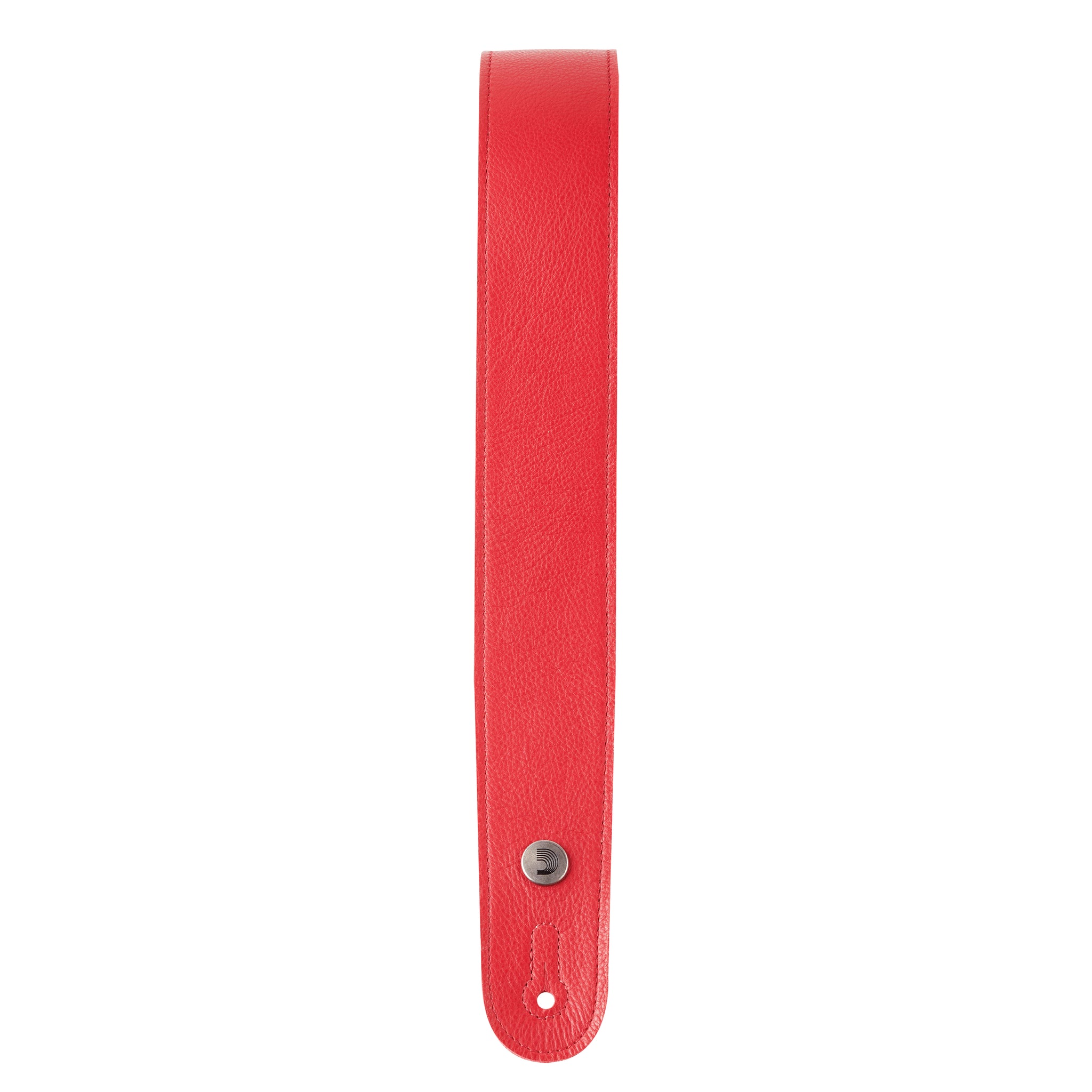 D'Addario Slim Garment Leather Guitar Strap, Red