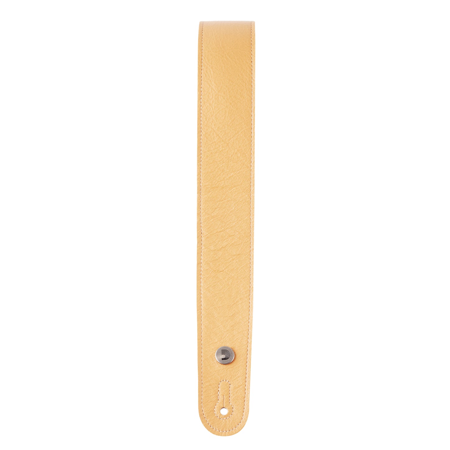 D'Addario Slim Garment Leather Guitar Strap, Yellow