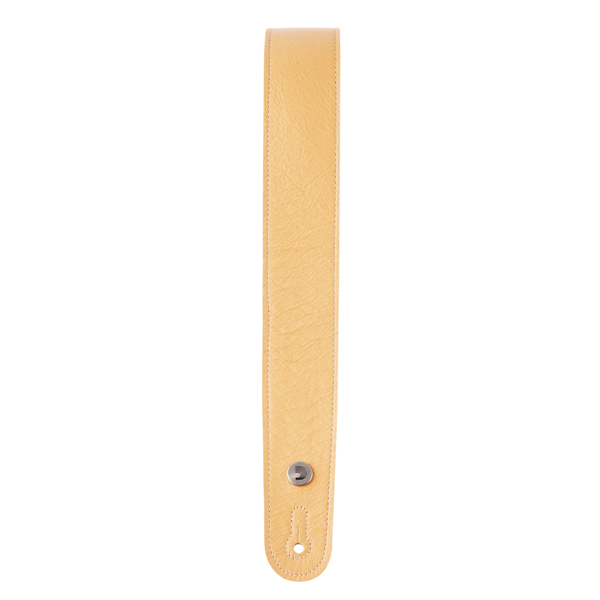 D'Addario Slim Garment Leather Guitar Strap, Yellow