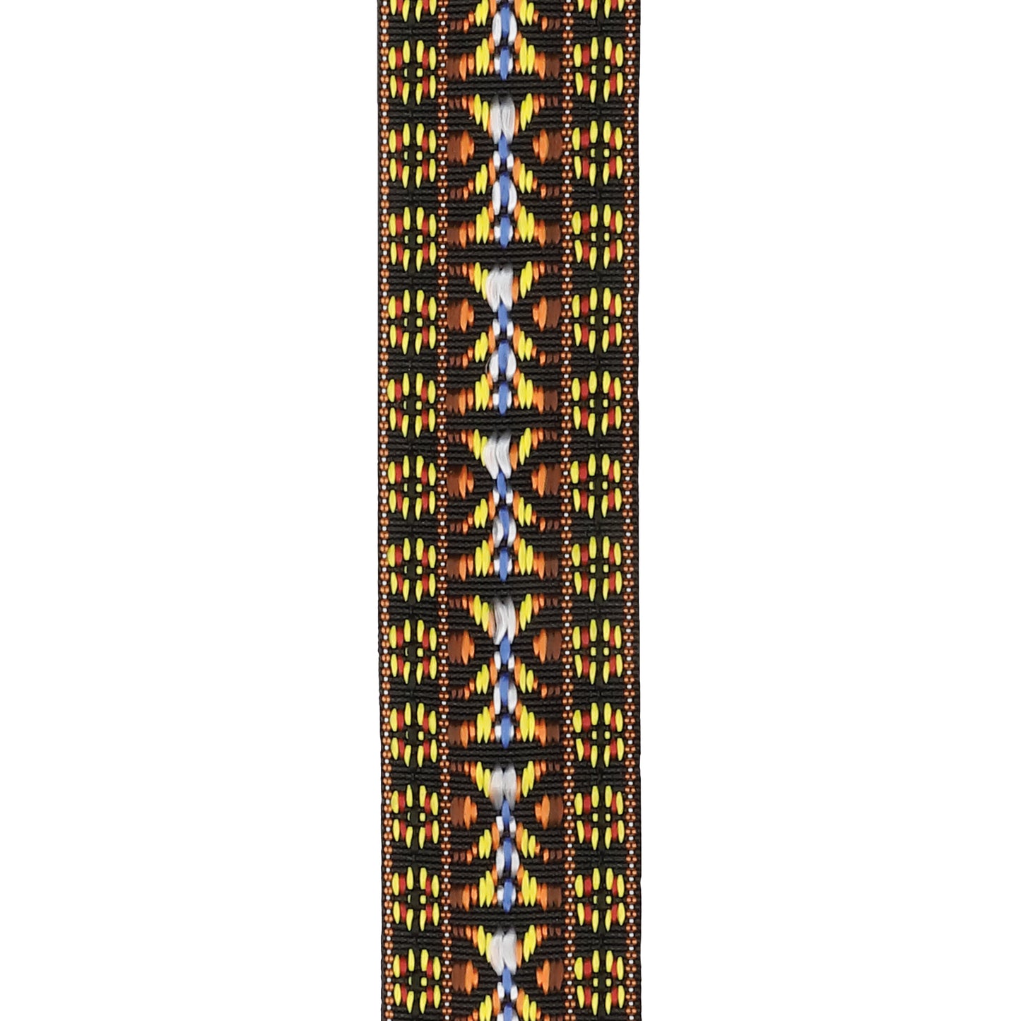 D'Addario Acoustic Quick Release Guitar Strap, Hootenanny Yellow & Brown