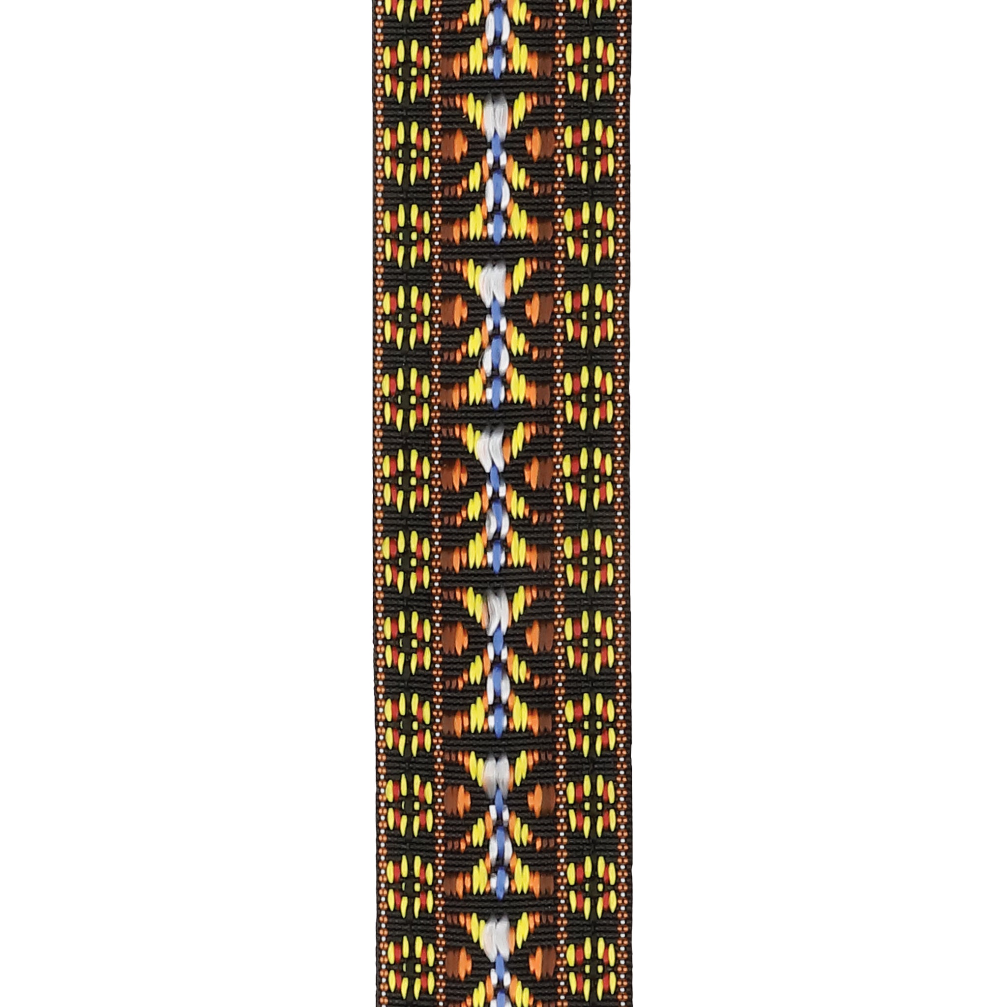 D'Addario Acoustic Quick Release Guitar Strap, Hootenanny Yellow & Brown