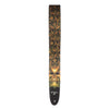 D'Addario Alchemy Leather Guitar Strap, Green Skull