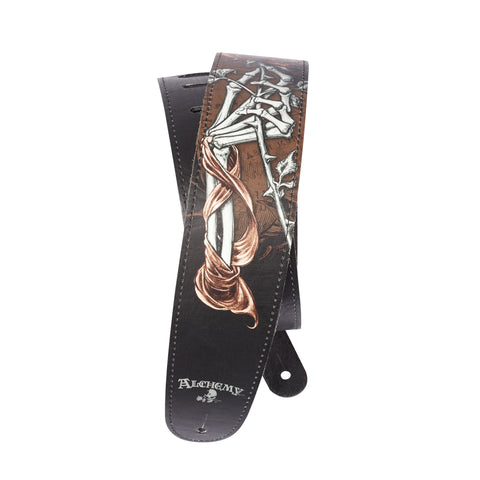 D'Addario Alchemy Leather Guitar Strap, Cryptorosa