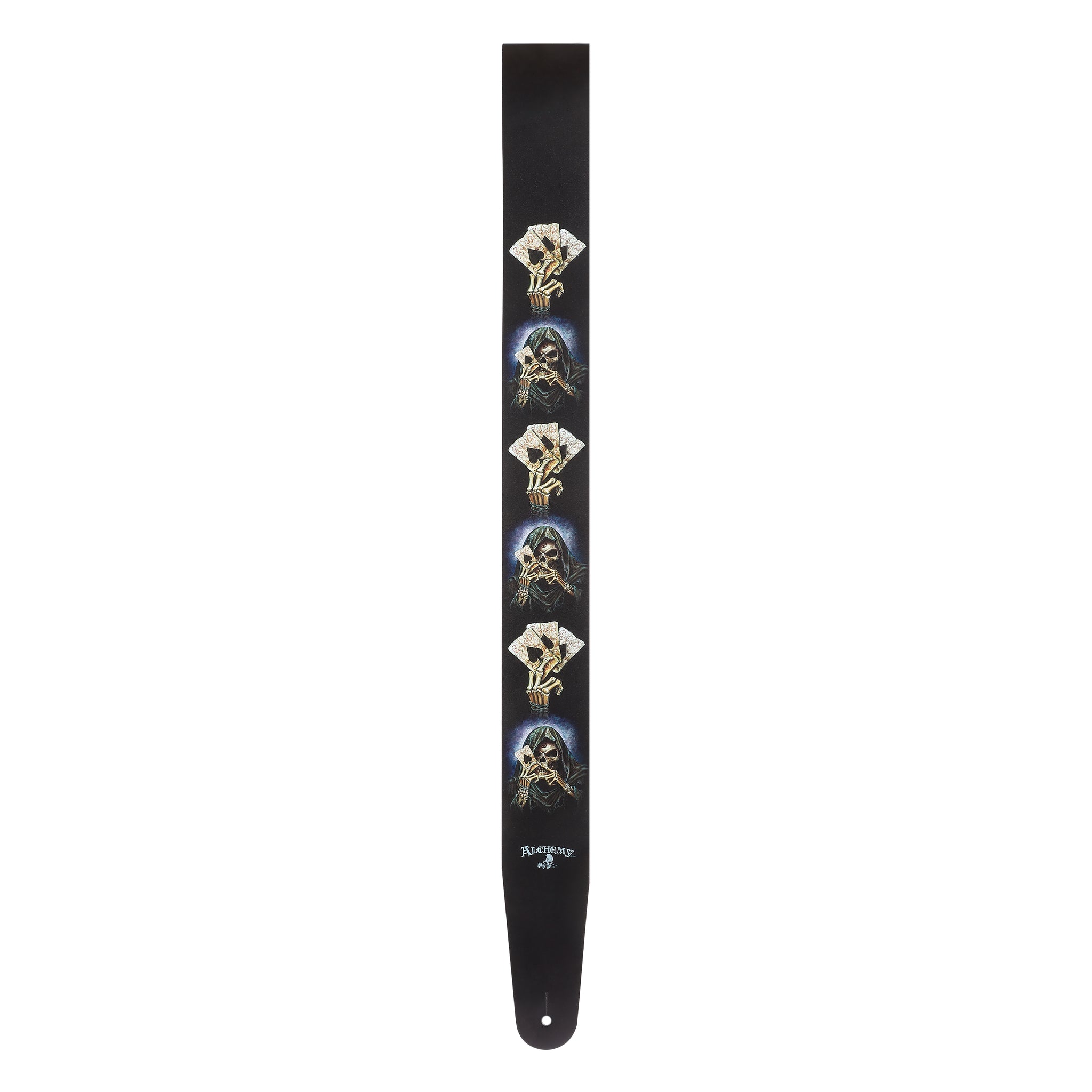 D'Addario Alchemy Leather Guitar Strap, Hand of Death