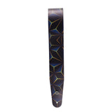 D'Addario Printed Leather Guitar Strap, Optic Art