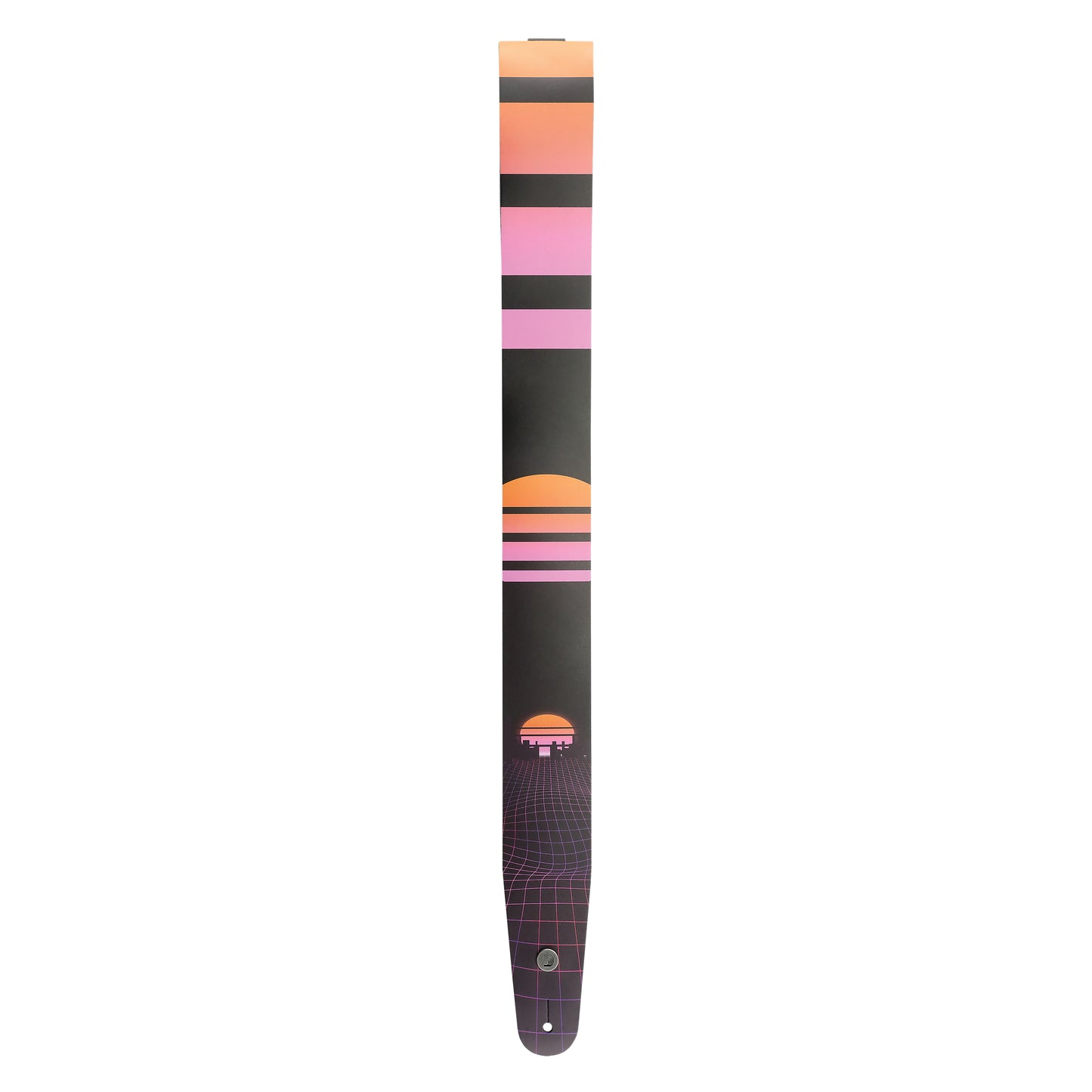 D'Addario Outrun Printed Leather Guitar Strap, Power Grid