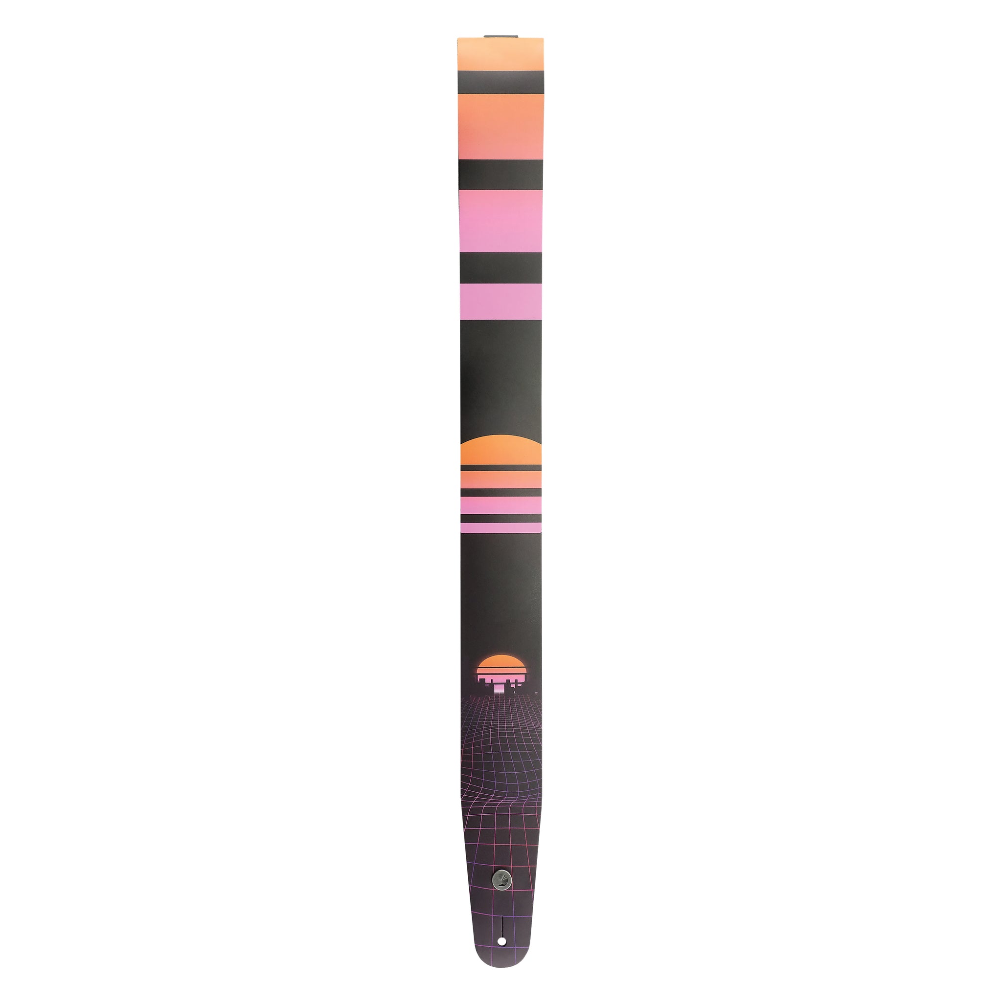 D'Addario Outrun Printed Leather Guitar Strap, Power Grid