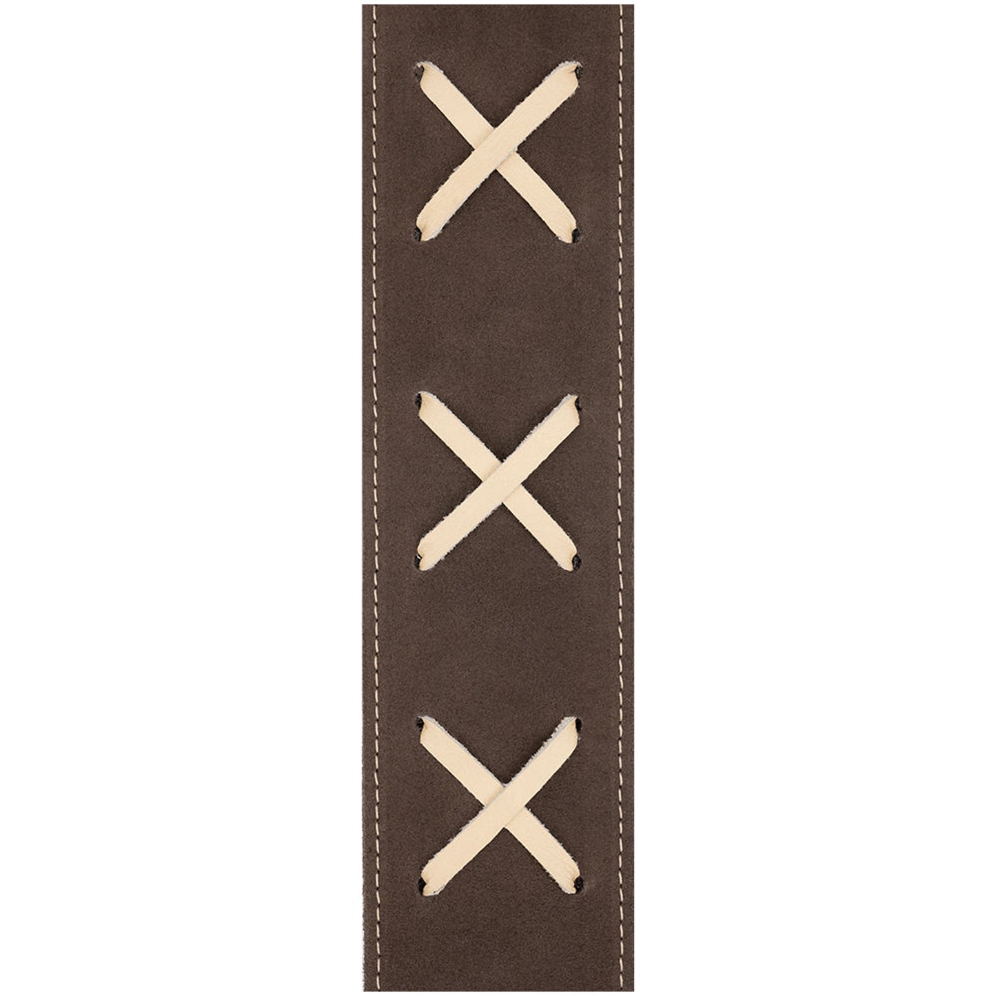 D'Addario, 2.5" Suede Leather Vintage Guitar Strap, Brown