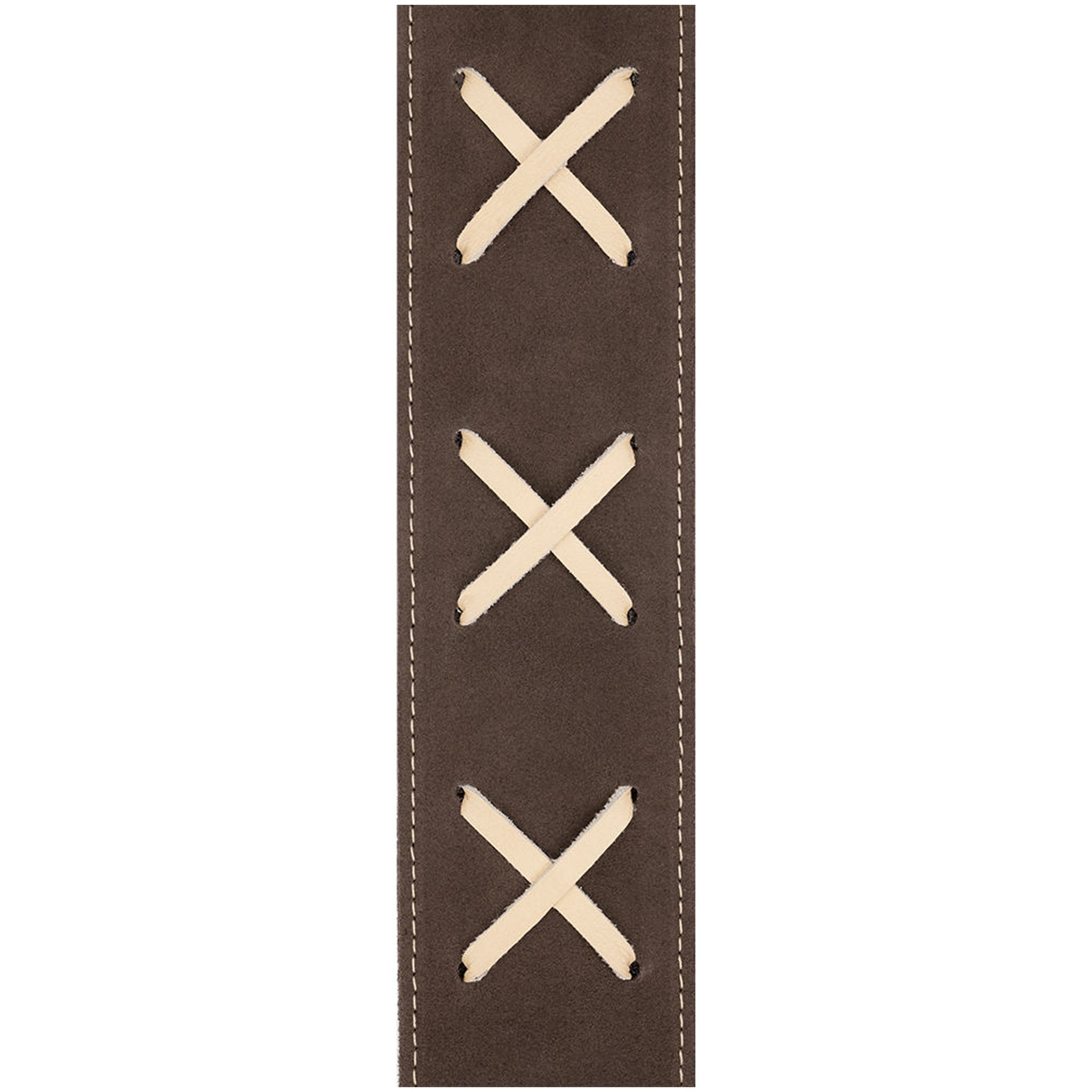 D'Addario, 2.5" Suede Leather Vintage Guitar Strap, Brown