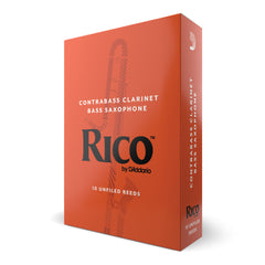 Rico by D'Addario Contra Clarinet/Bass Sax Reeds, Strength 2.5, 10-pack