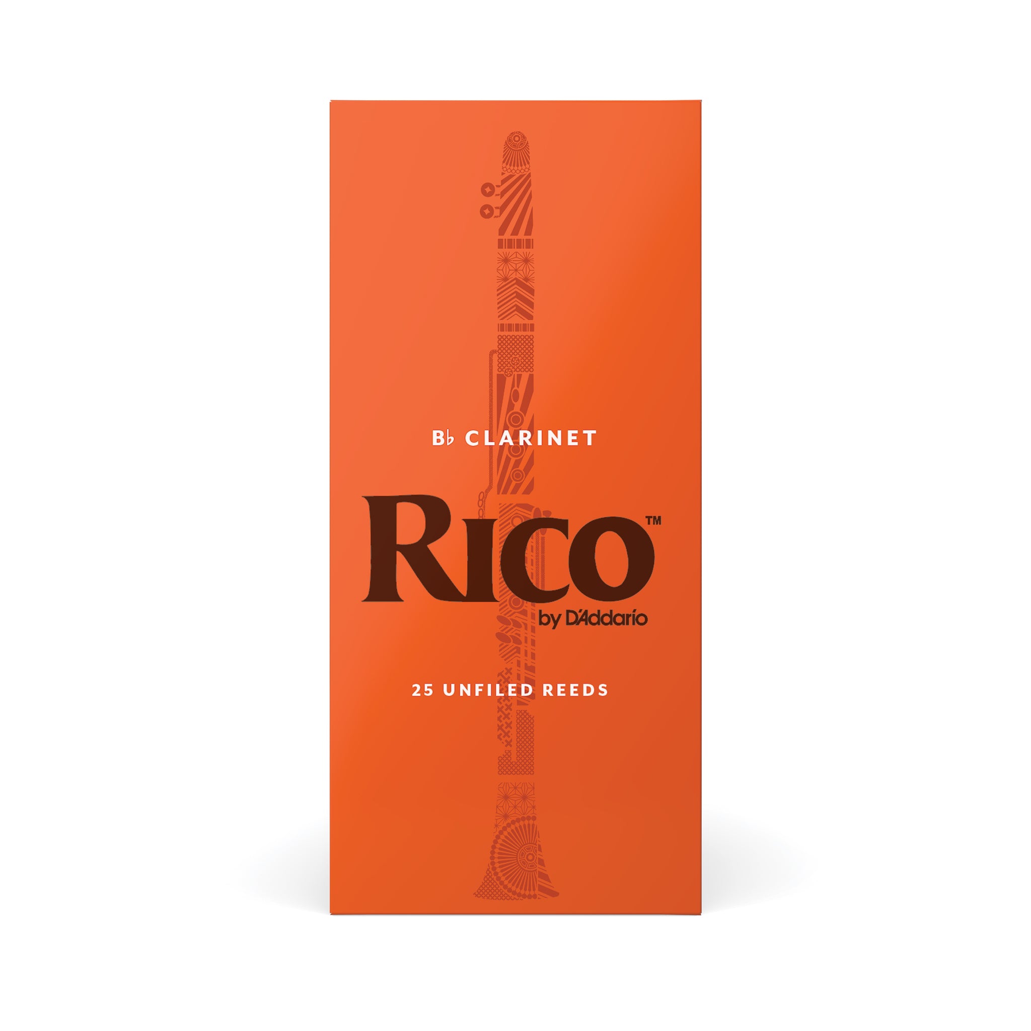 Rico by D'Addario Bb Clarinet Reeds, Strength 2, 25-pack