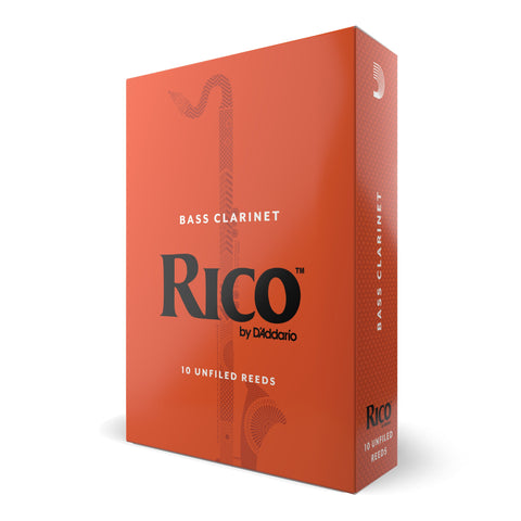 Rico by D'Addario Bass Clarinet Reeds, Strength 4, 10 Pack