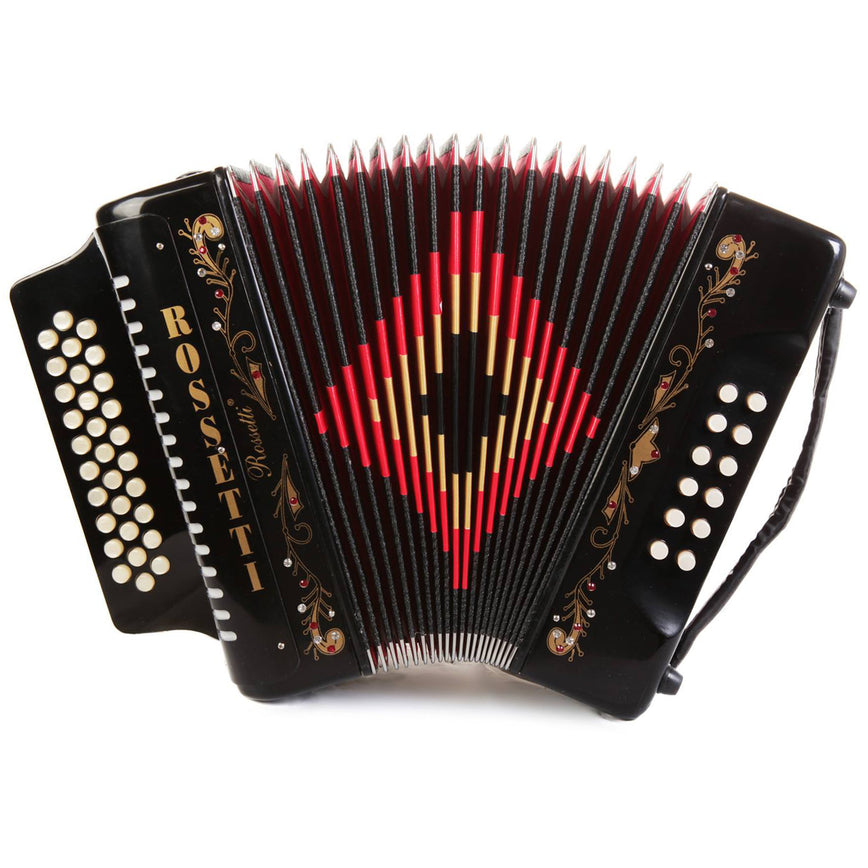 Rossetti 31 Button Accordion 12 Bass GCF Black