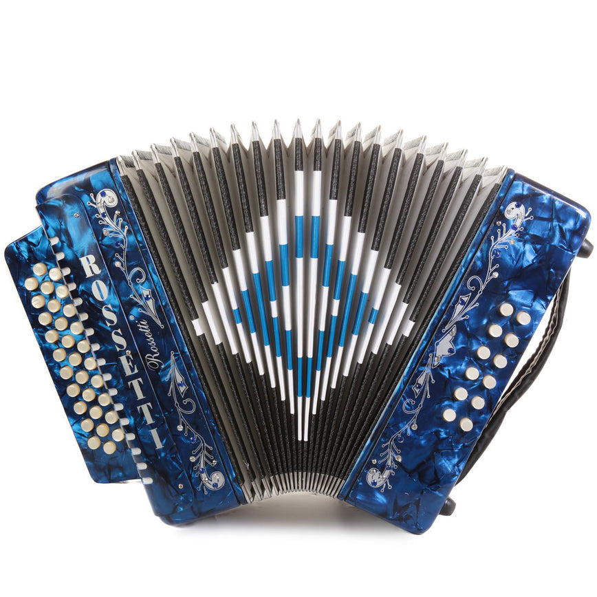 Rossetti 31 Button Accordion 12 Bass FBE Blue