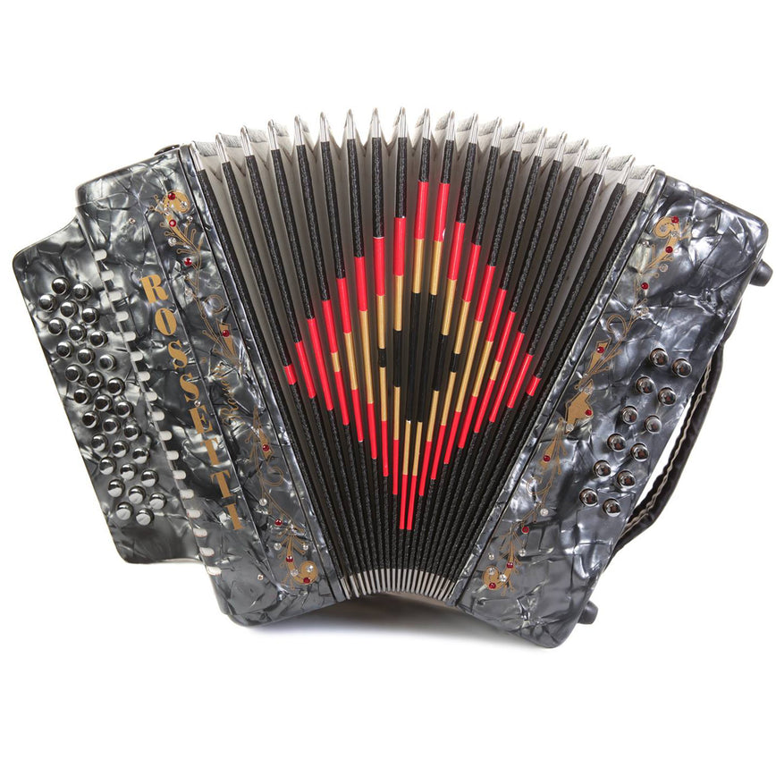 Rossetti 31 Button Accordion 12 Bass FBE Grey