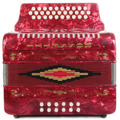 Rossetti 31 Button Accordion 12 Bass FBE Red