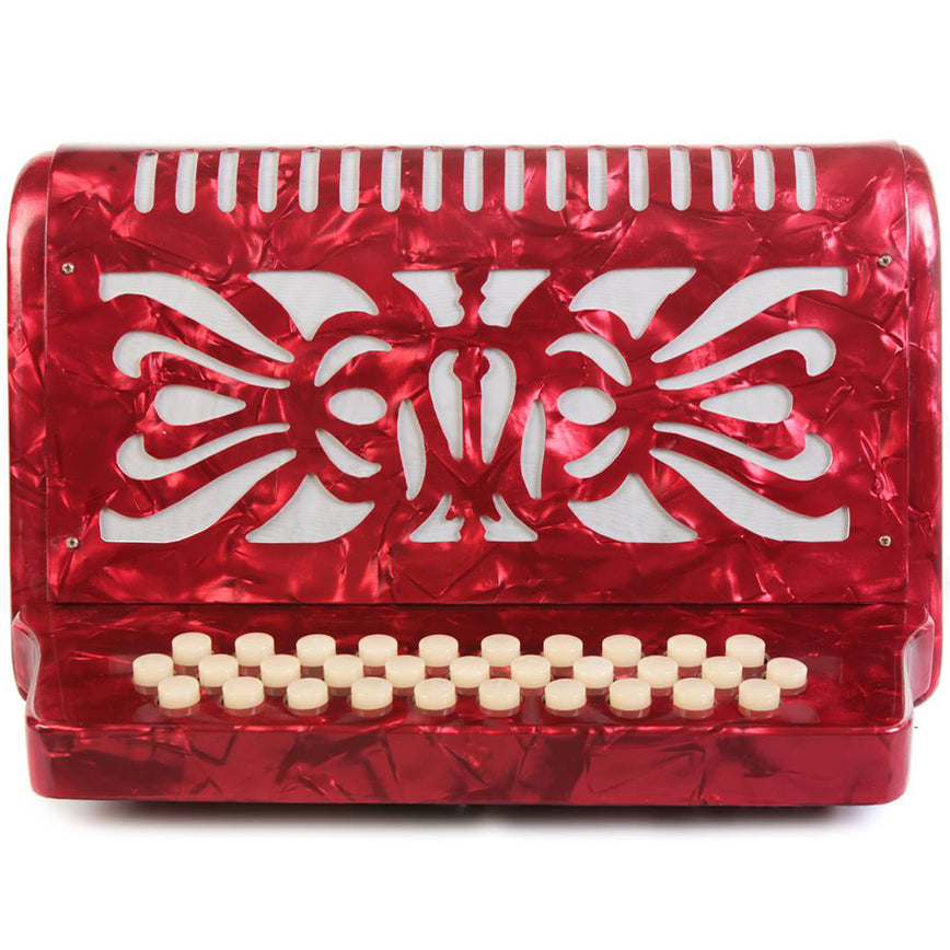 Rossetti 31 Button Accordion 12 Bass FBE Red