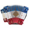 Rossetti 31 Button Accordion 12 Bass Usa GCF Flag