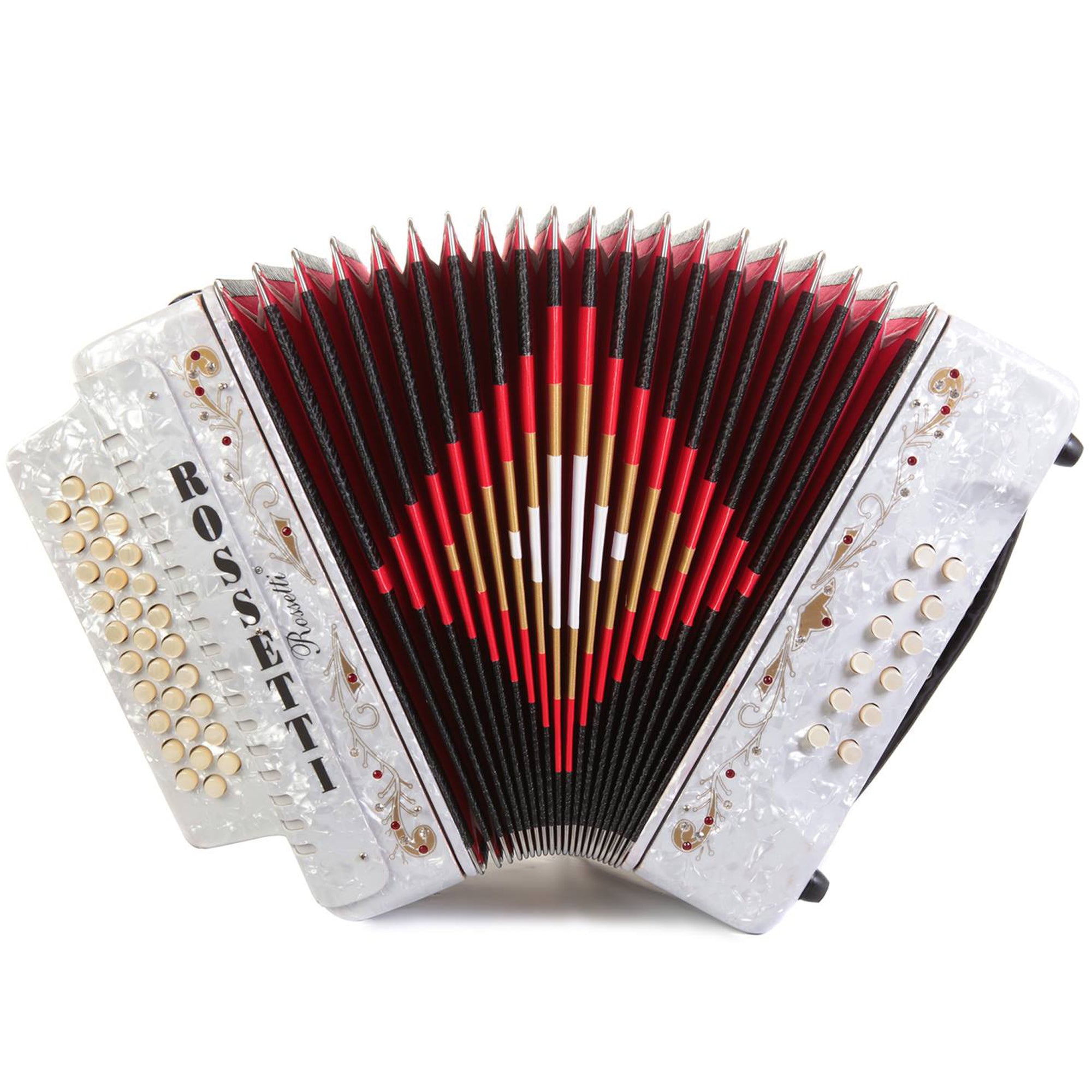 Rossetti 31 Button Accordion 12 Bass FBE White