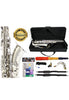 D'Luca 370 Series Nickel Plated Bb Tenor Saxophone with F# key, Professional Case, Cleaning Kit and 1 Year Manufacturer Warranty
