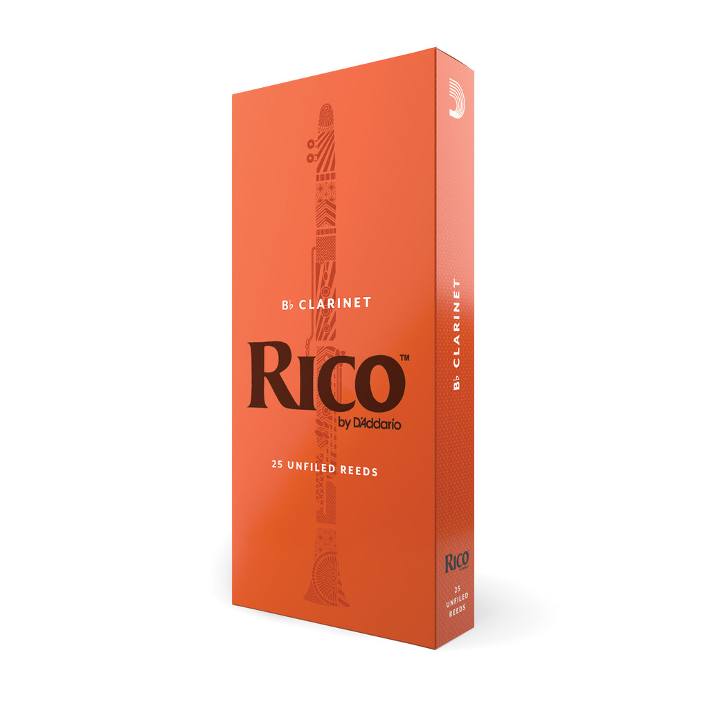 Rico by D'Addario Bb Clarinet Reeds, Strength 2, 25-pack
