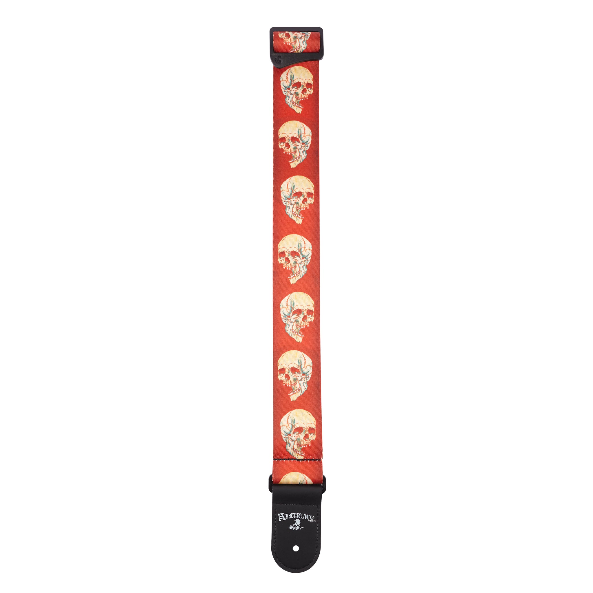 D'Addario Alchemy Guitar Strap, Live Life Skull