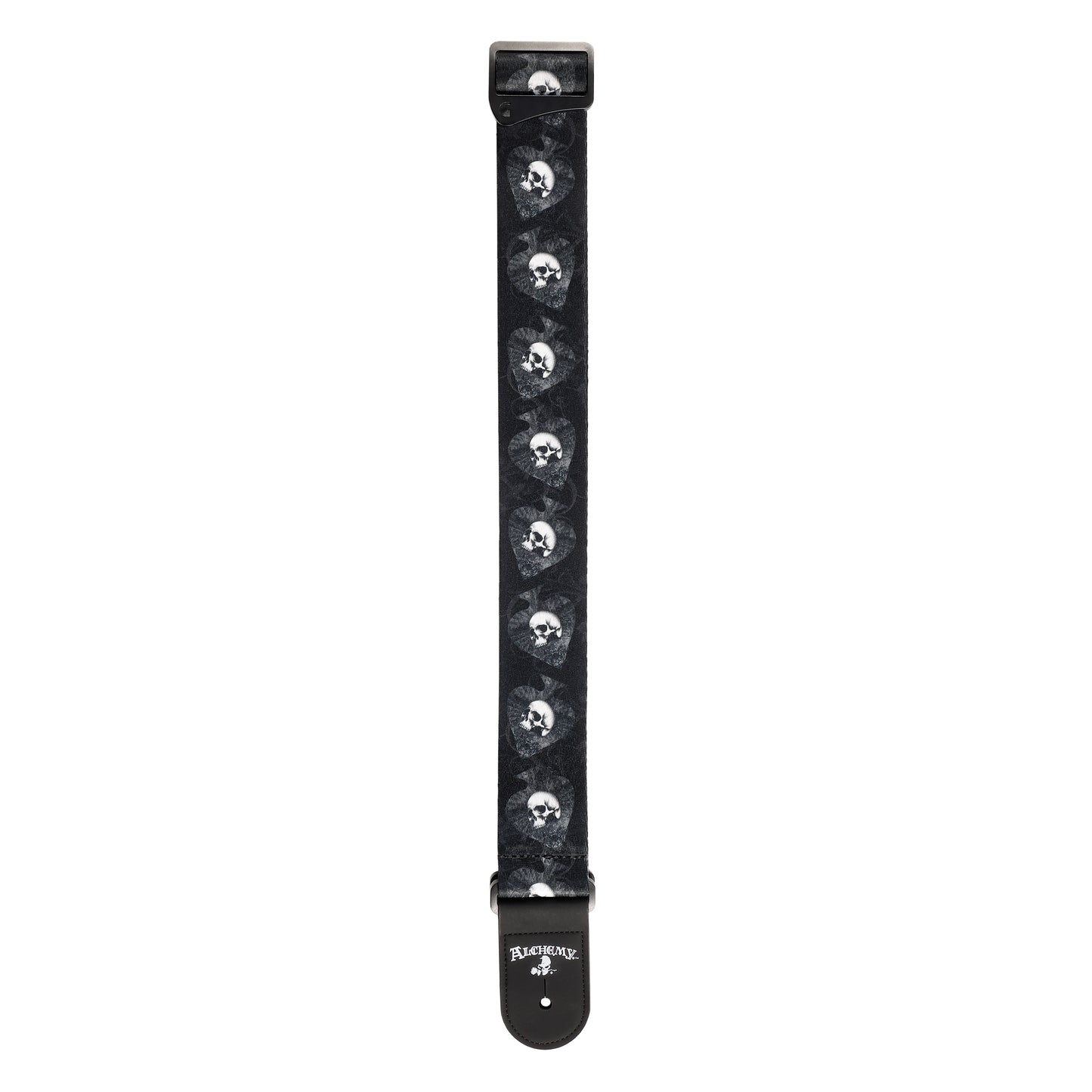 D'Addario Alchemy Guitar Strap, Skulls in Spades