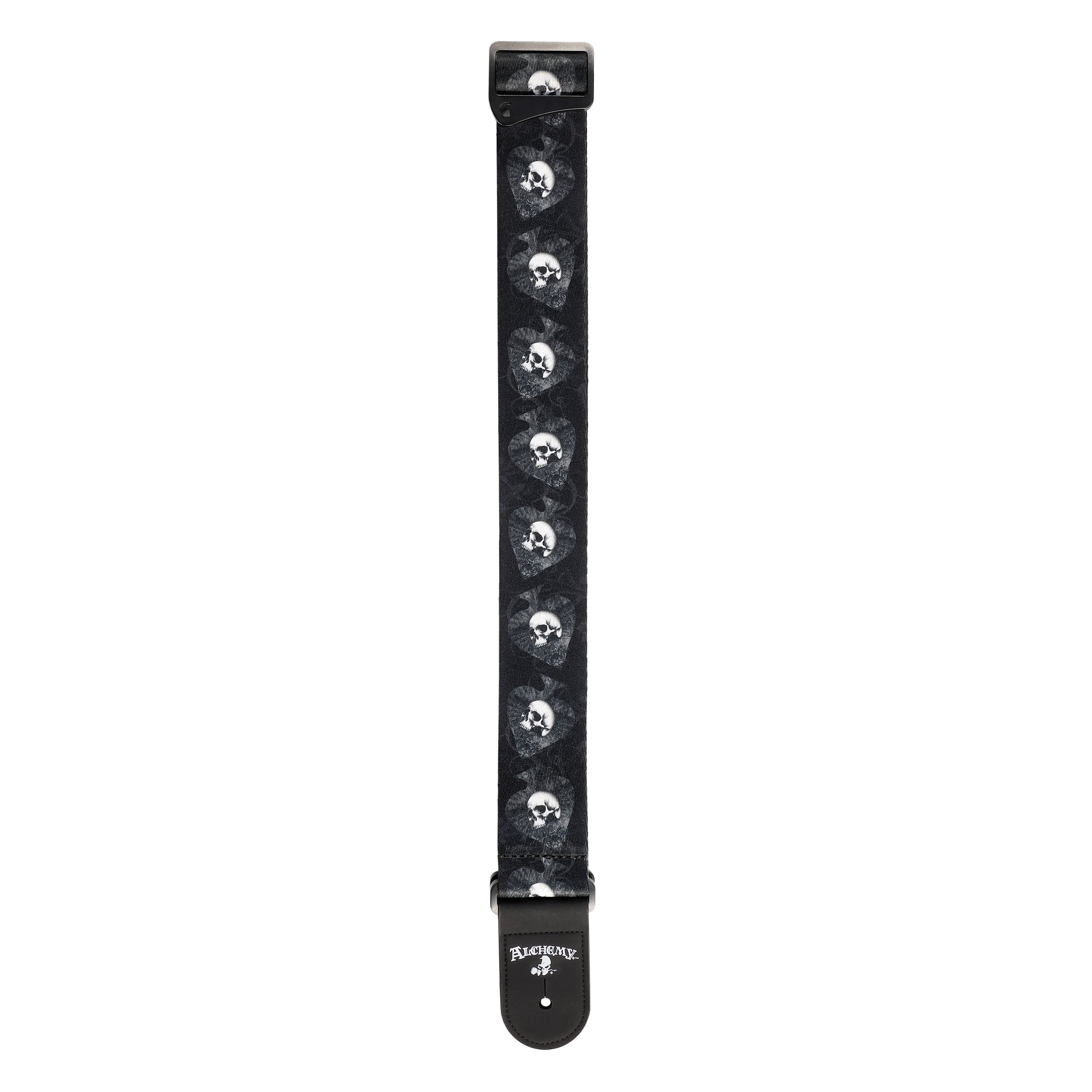 D'Addario Alchemy Guitar Strap, Skulls in Spades