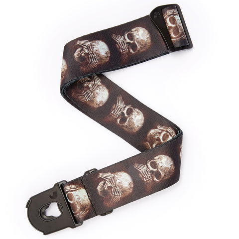 D'Addario Alchemy Planet Lock Guitar Strap, Muted Skulls