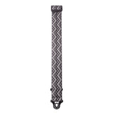 D'Addario Auto Lock Guitar Strap, Black Padded Geometric