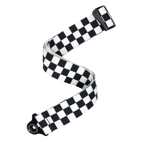 D'Addario Auto Lock Guitar Strap, Skater Checkerboard