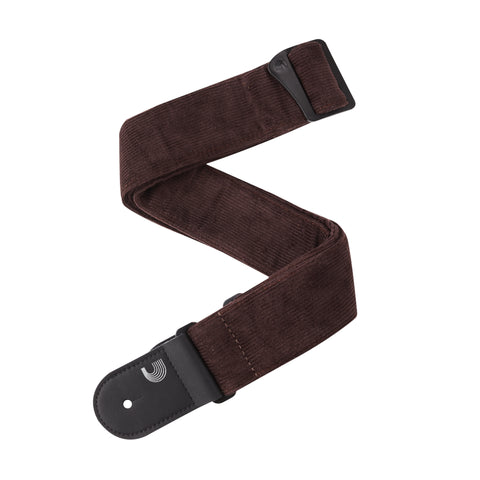 D'Addario Corduroy Woven Guitar Strap , Brown