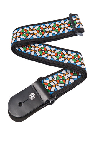 Planet Waves Woven Guitar Strap, Stained Glass