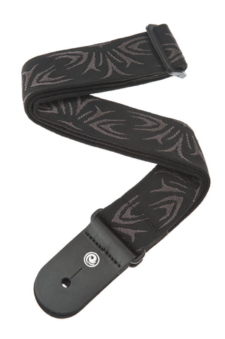 Planet Waves Woven Guitar Strap, Black/Gray Tattoo