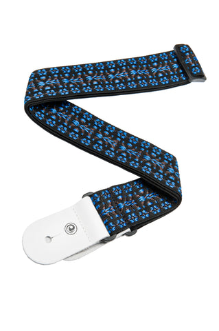 Planet Waves Woven Guitar Strap, Hootenanny Blue/Black