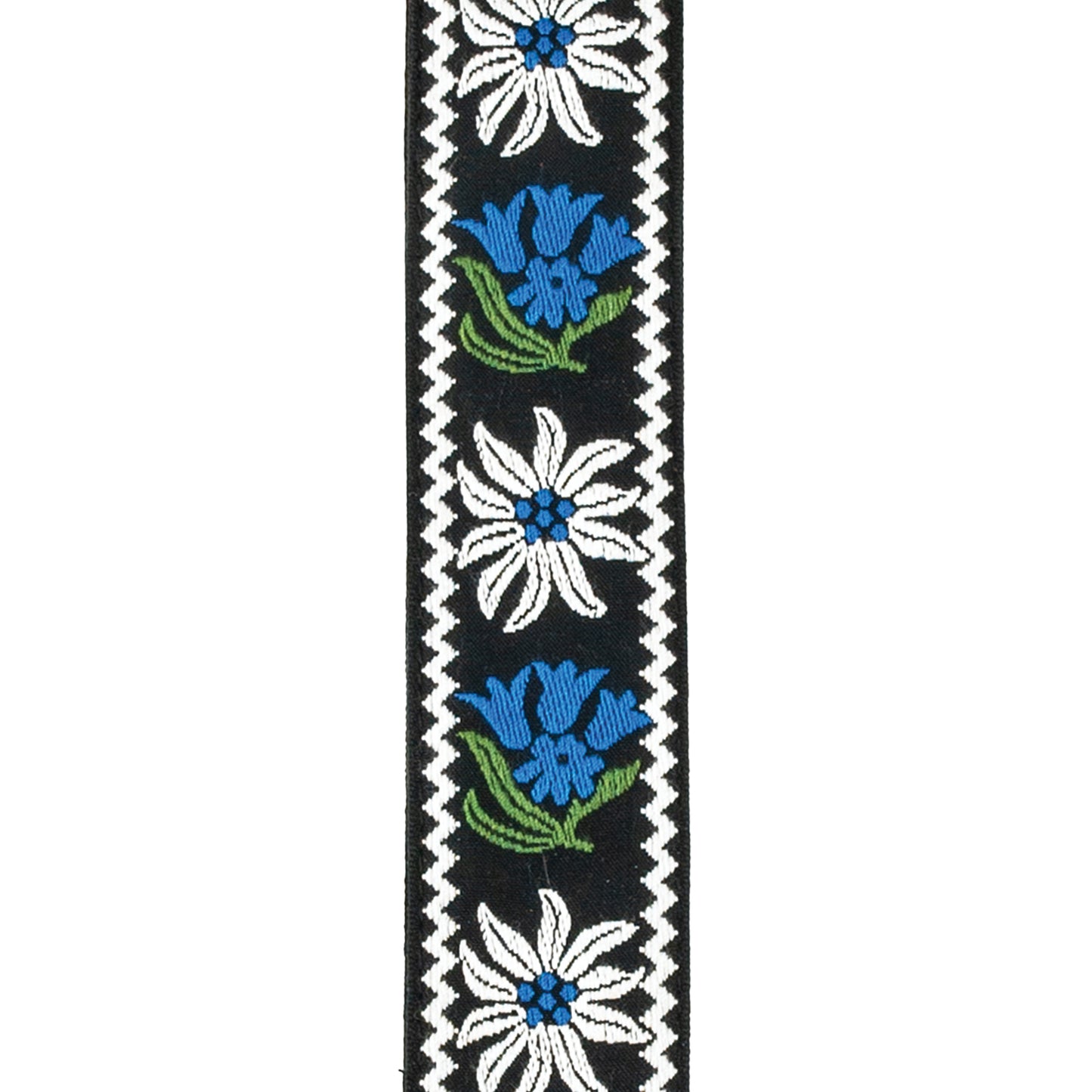D'Addario Woven Guitar Strap, Peace Love, Black and Blue