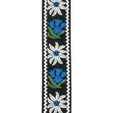 D'Addario Woven Guitar Strap, Peace Love, Black and Blue