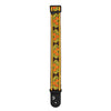 D'Addario Woven Guitar Strap, Peace Love, Brown and Yellow