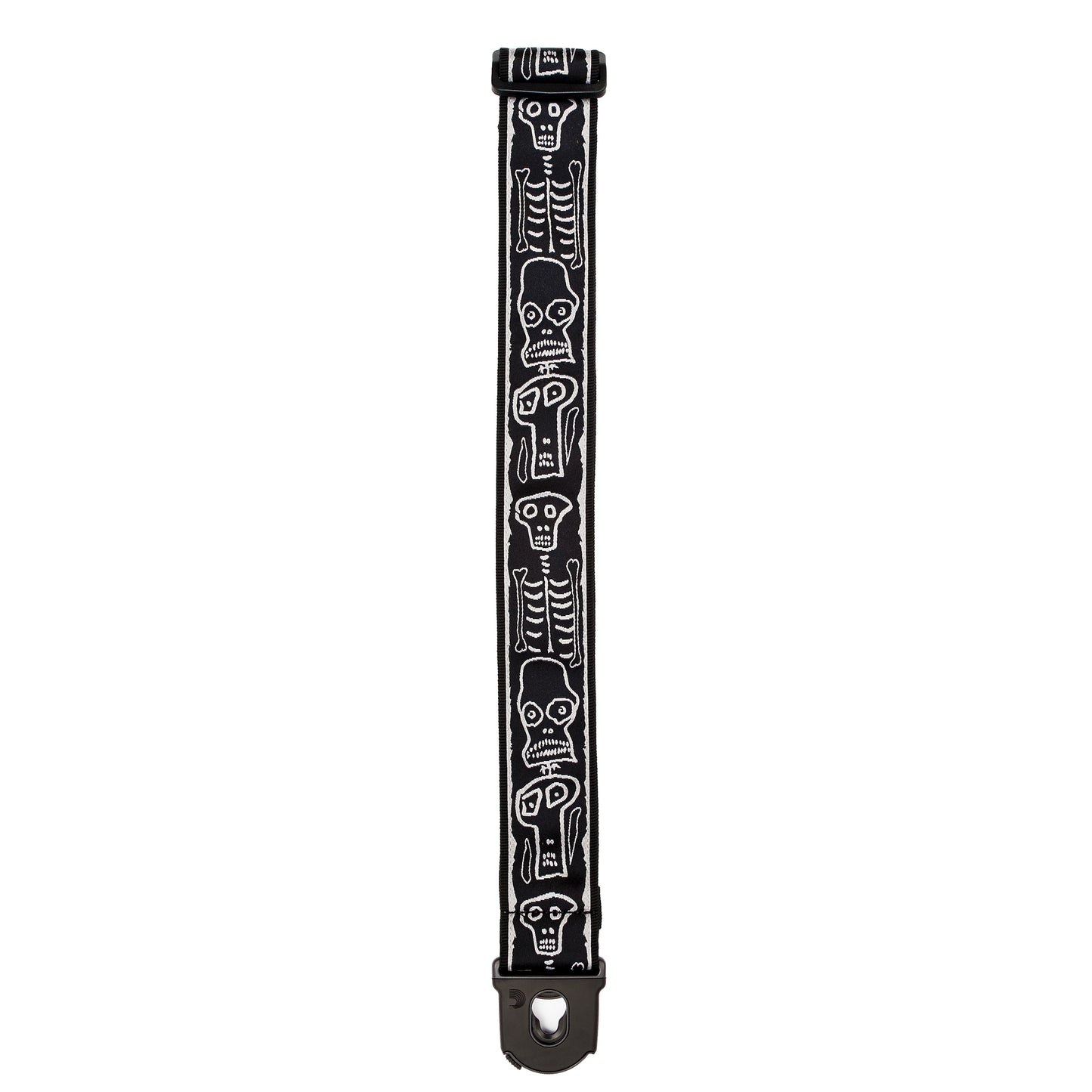D'Addario Joe Satriani Planet Lock Guitar Strap, Skull N Bones