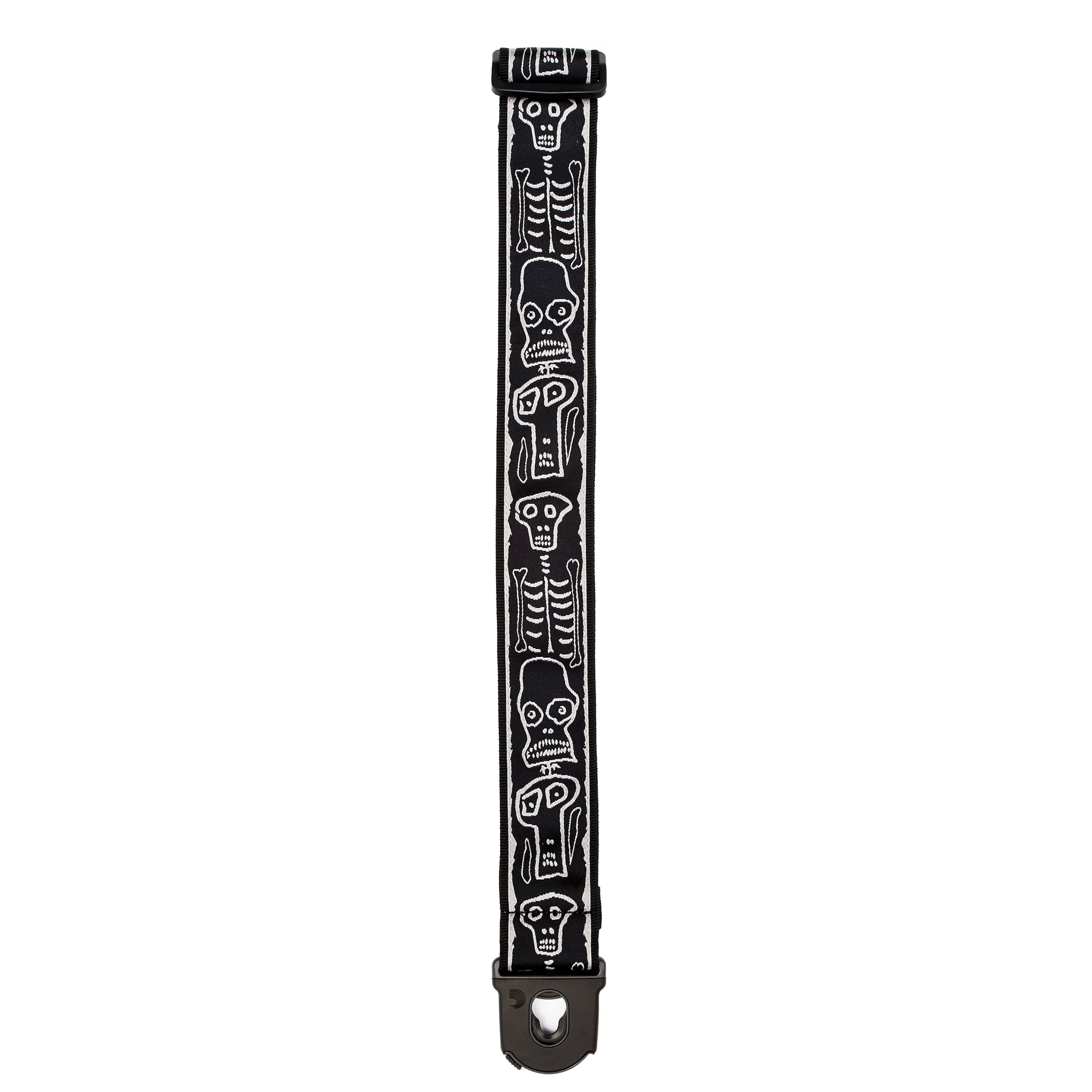 D'Addario Joe Satriani Planet Lock Guitar Strap, Skull N Bones