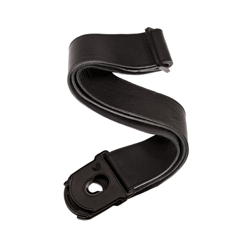 Planet Waves Planet Lock Leather Guitar Strap, Black