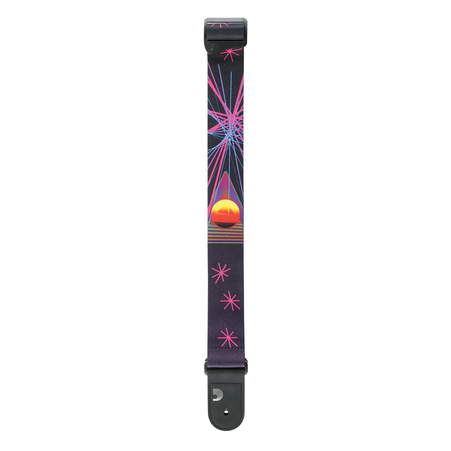 D'Addario Outrun Polyester Guitar Strap, Neon Stars
