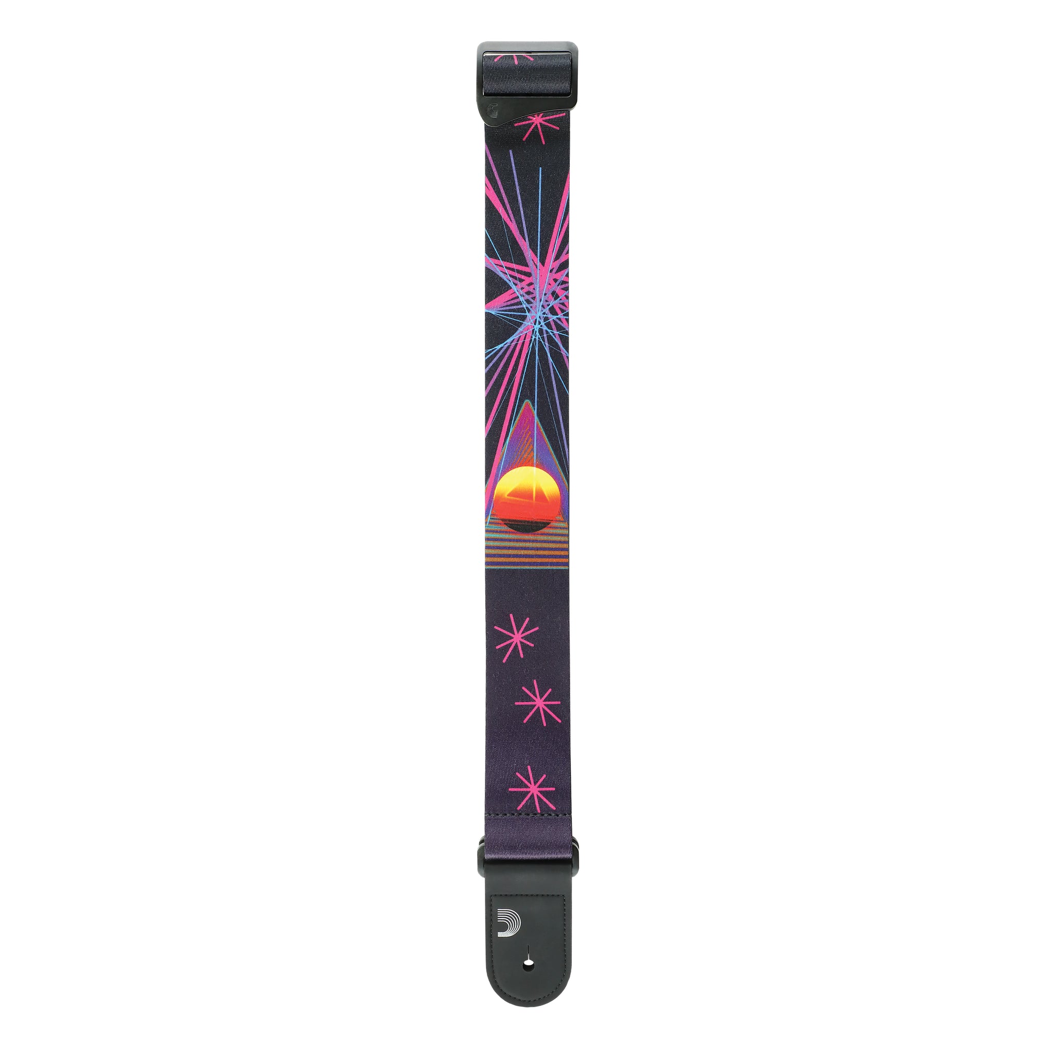 D'Addario Outrun Polyester Guitar Strap, Neon Stars