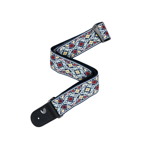 D'Addario Eco-Comfort Jacquard Woven Guitar Strap, Navy