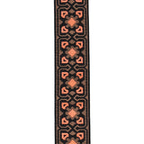 D'Addario Eco-Comfort Woven Guitar Strap, Brown & Orange