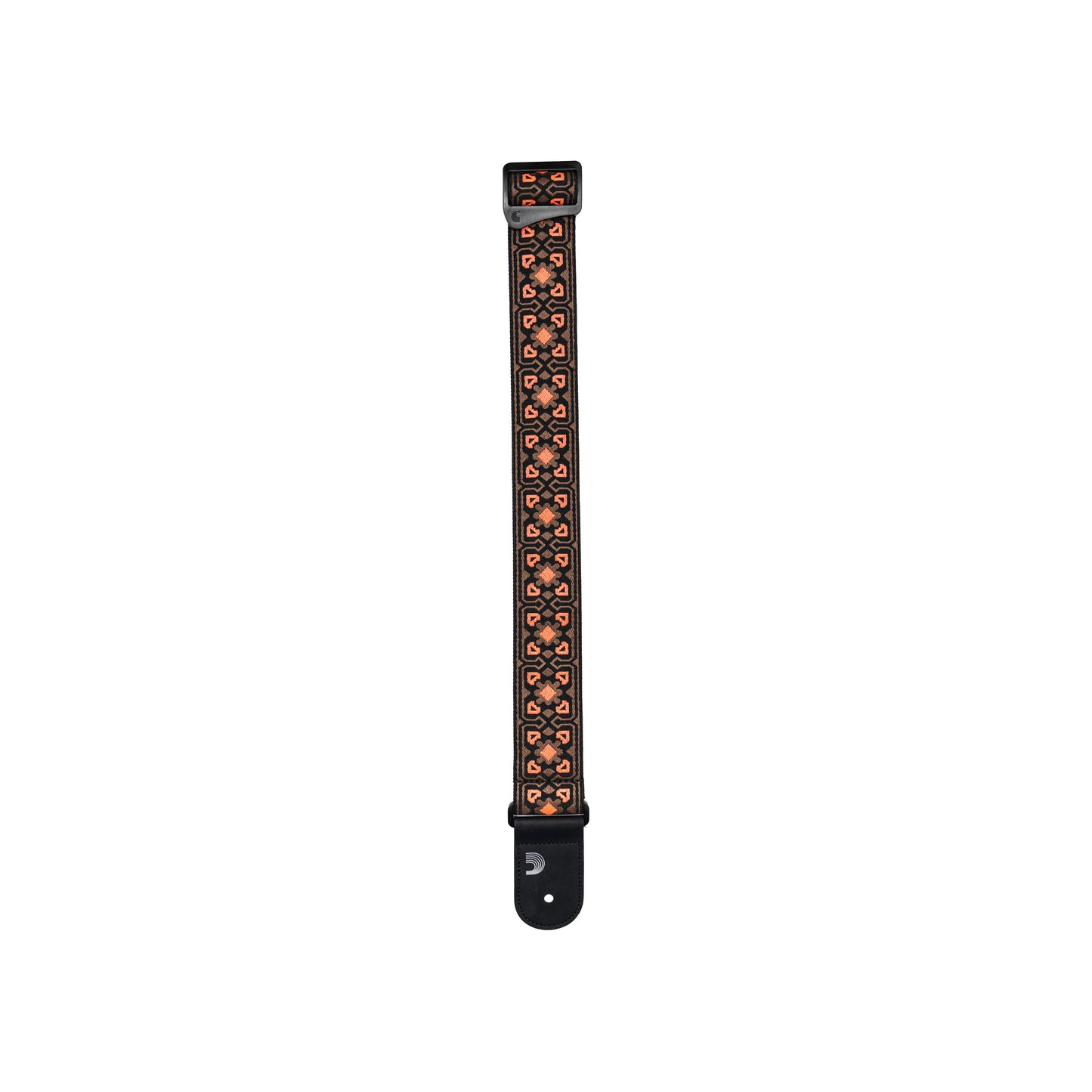 D'Addario Eco-Comfort Woven Guitar Strap, Brown & Orange