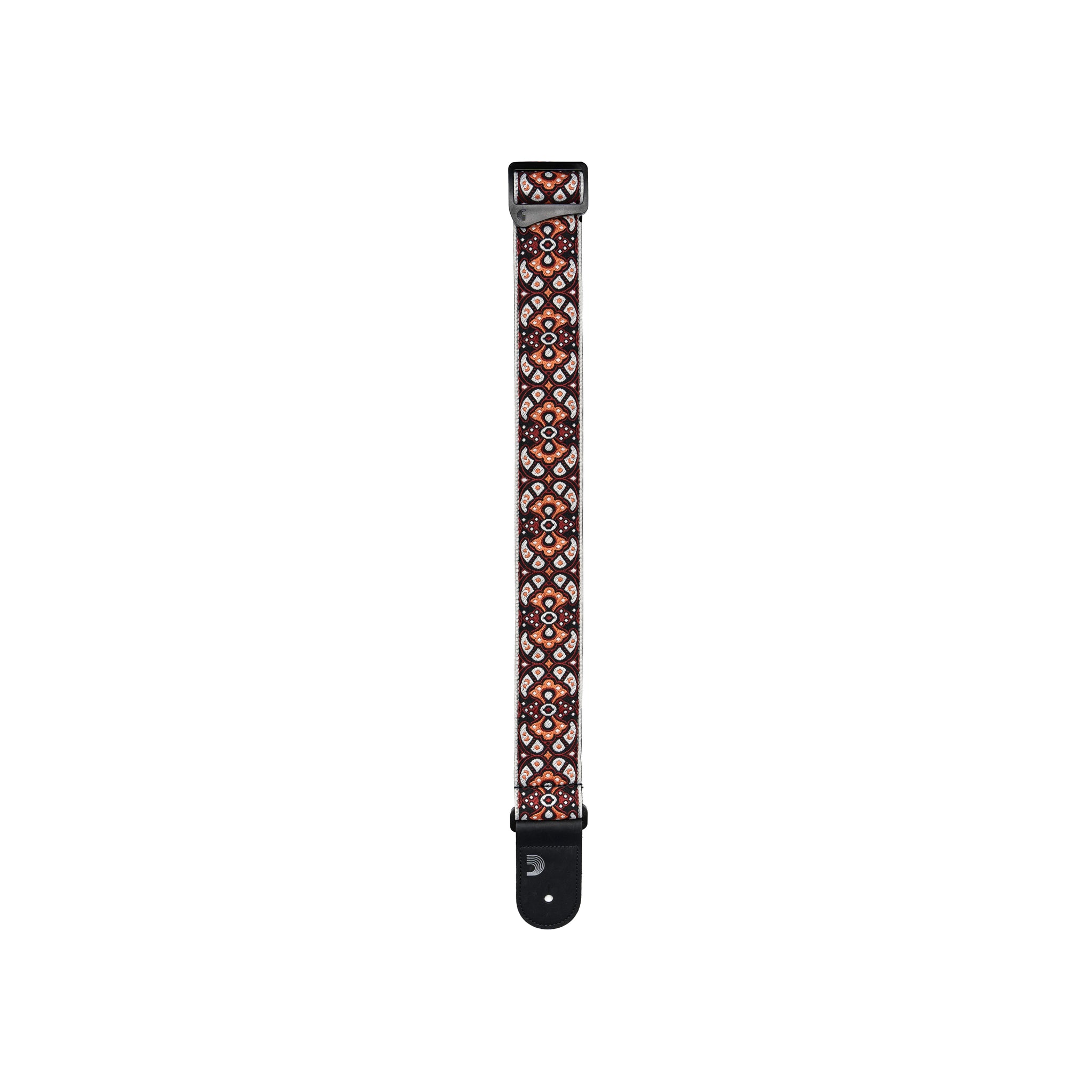 D'Addario Eco-Comfort Woven Guitar Strap, Red & Orange