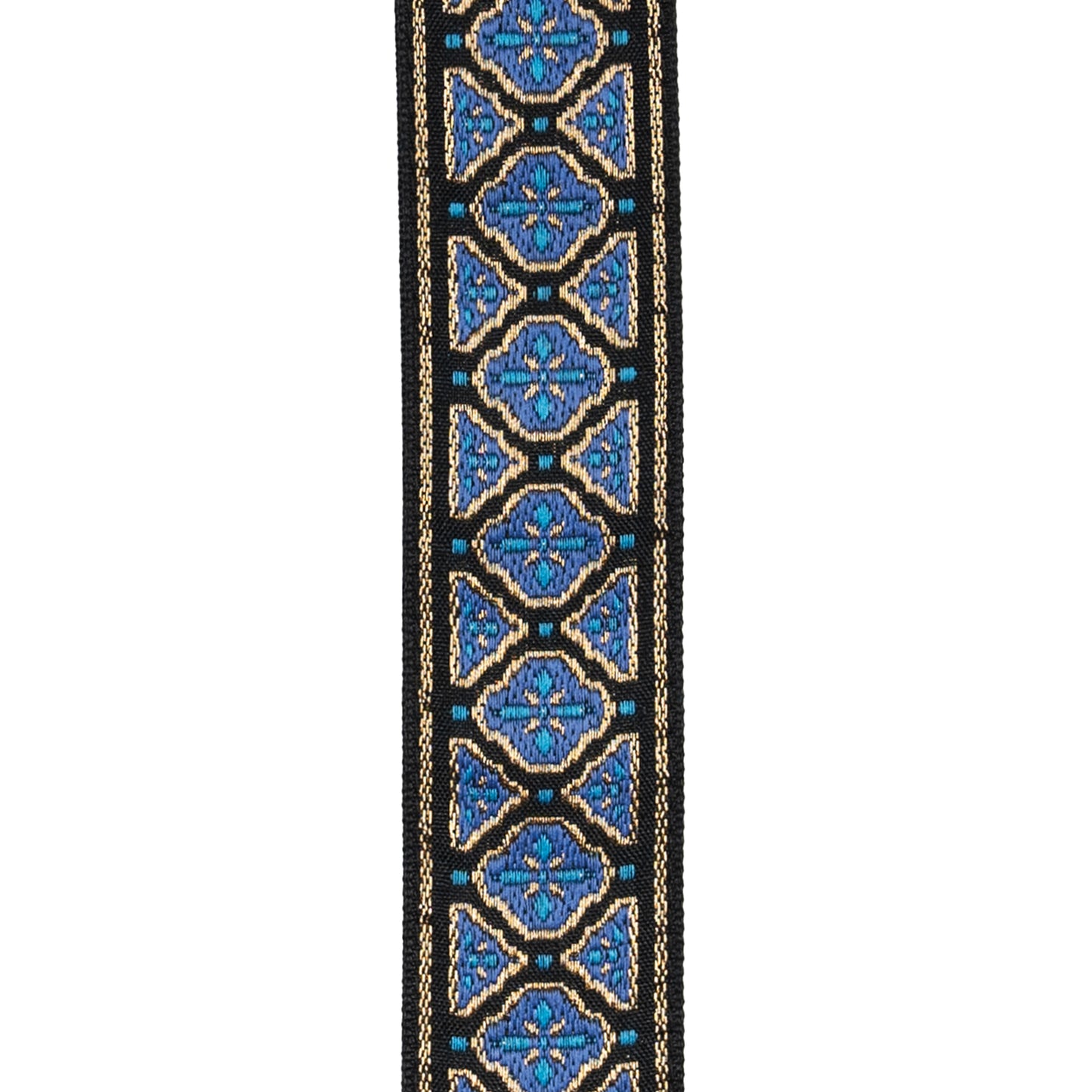 D'Addario Eco-Comfort Woven Guitar Strap, Blue & Gold